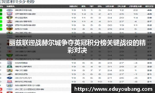 丽兹联迎战赫尔城争夺英冠积分榜关键战役的精彩对决